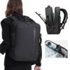 expandable travel backpack 40l waterproof laptop bag men