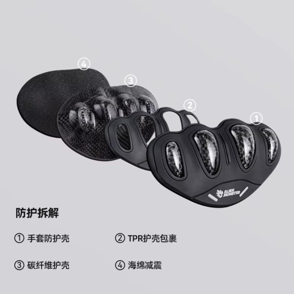 ALIEN MONSTER Waterproof Leather Motorcycle Gloves