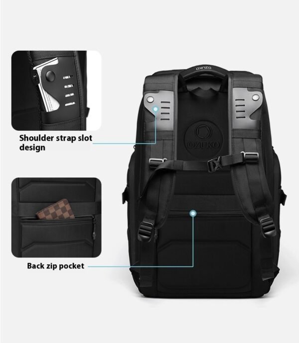 OZUKO 15.6 | Waterproof | Laptop Backpack | Climbing Hiking Multifunctional | 30L Large Capacity - Image 3