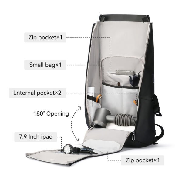 Mark Ryden men’s waterproof business travel backpack with USB charger