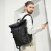 Heroic Knight waterproof roll top backpack with USB charging and laptop compartment