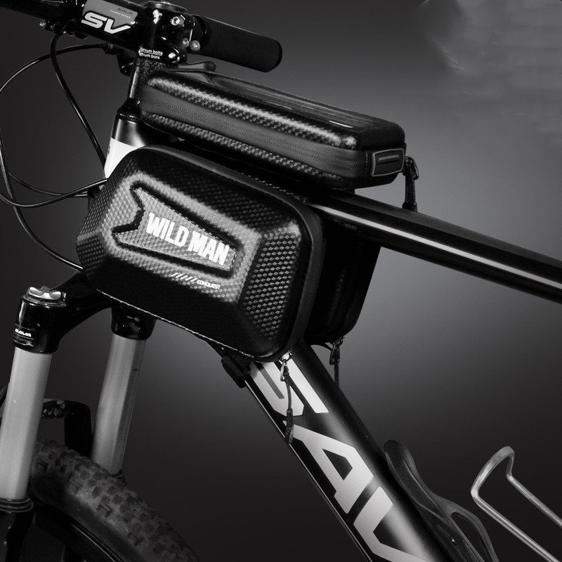 WILD MAN Bicycle Phone Case | Waterproof Top Tube Bike Bag 1 WILD MAN waterproof bicycle phone case top tube bag with touch screen access