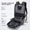durable hard shell backpack laptop compartment travel bag