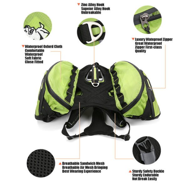 waterproof dog backpack harness