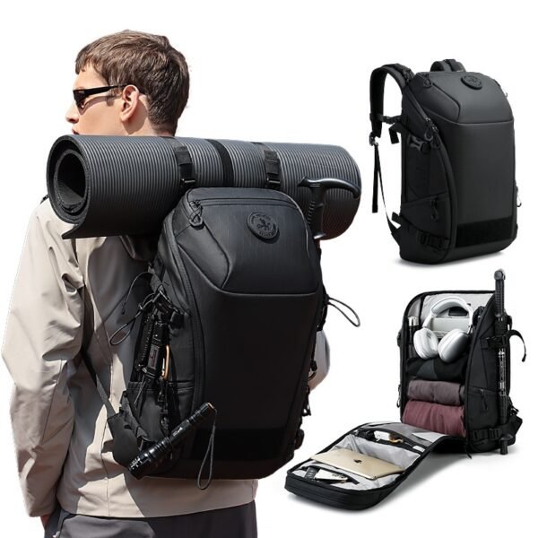 BANGE Outdoor Travel Backpack 15.6″ – Waterproof Hiking Camping Laptop Backpack for Men 17 | PLANETKRON hiking backpack with laptop compartment 15.6 inch