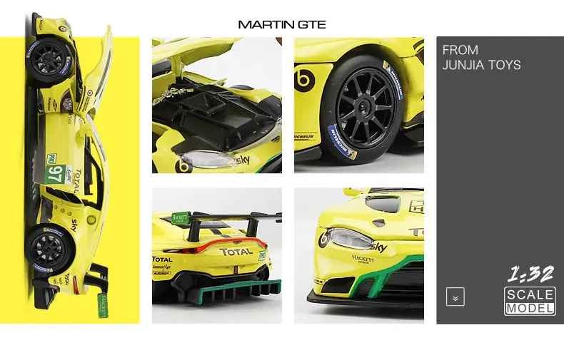 1:32 Aston Martin GTE Track Racing Car Diecast Metal Model Toy