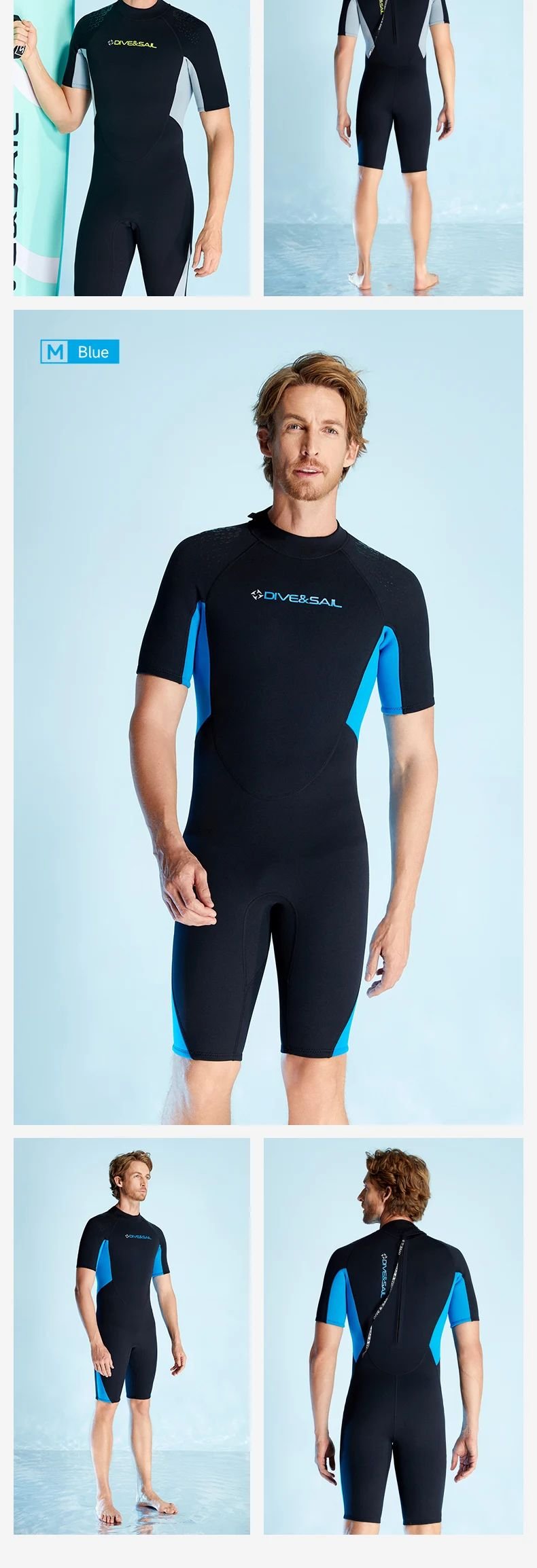 DIVE&SAIL 3mm Short Sleeve Neoprene Wetsuit