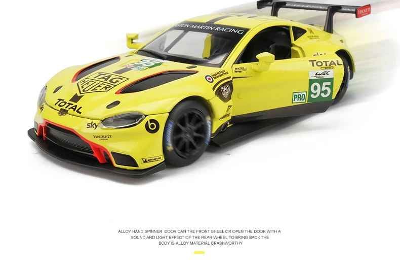 1:32 Aston Martin GTE Track Racing Car Diecast Metal Model Toy