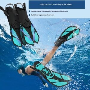 Home 15 Adjustable Short Snorkel Fins Open Heel Travel Size