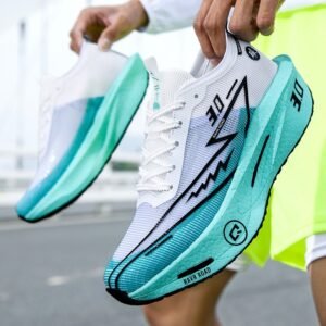 Home 13 LETCOMFIT Unisex Carbon-Plate Popcorn Running Shoes – Soft Cushion Lightweight Mesh Sneakers