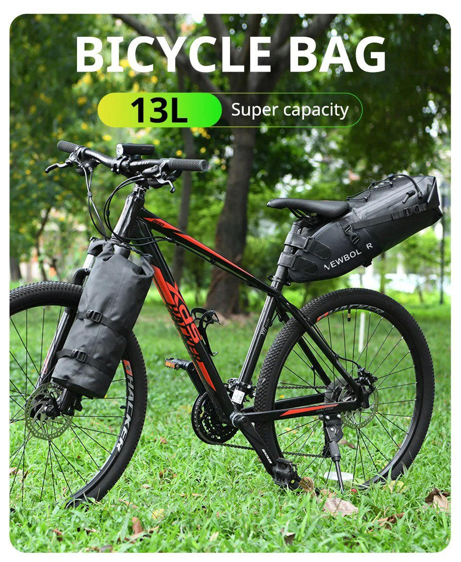 NEWBOLER Waterproof 13L Bike Saddle Tail Bag