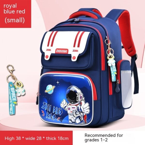 Astronaut Cartoon Kids School Backpack – Lightweight Spine Protection Bag for Boys & Girls (Large Capacity) 24 | PLANETKRON astronaut cartoon backpack primary school bag for kids