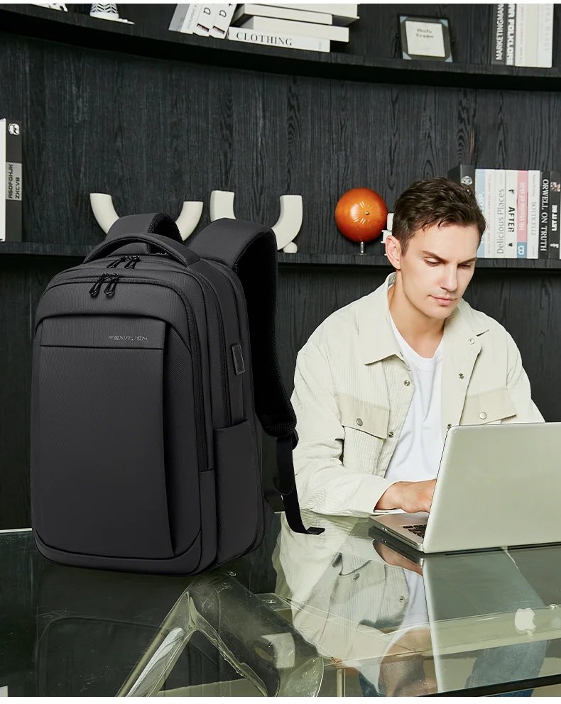 FENRUIEN USB Charging Waterproof College Backpack