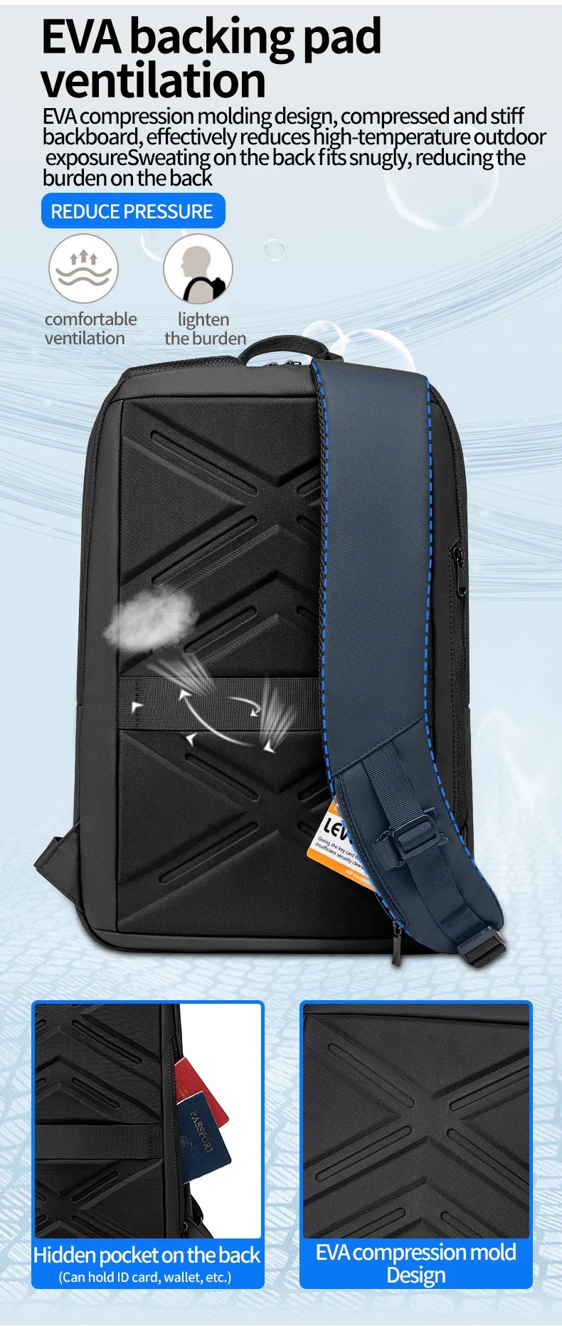 FENRUIEN USB Charging Waterproof College Backpack