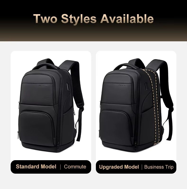 FENRUIEN Denim Business Laptop Backpack Large Capacity