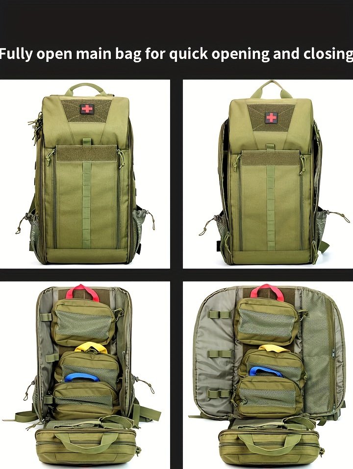 Tactical Hiking Medical Backpack High Capacity