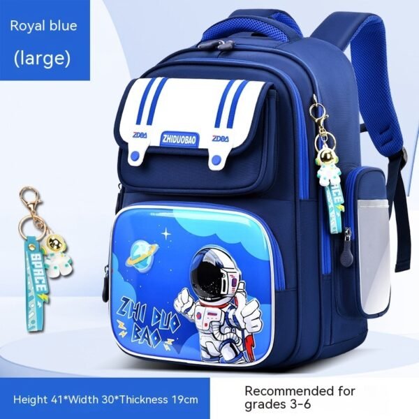 Astronaut Cartoon Kids School Backpack – Lightweight Spine Protection Bag for Boys & Girls (Large Capacity) 29 | PLANETKRON cute astronaut cartoon backpack kids elementary school bag