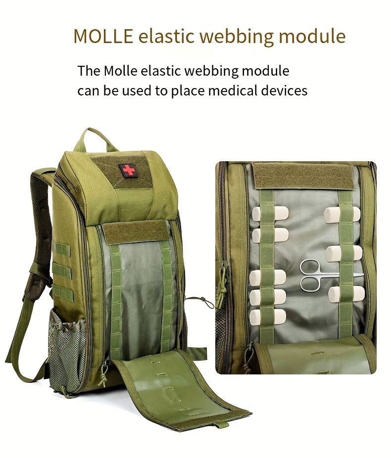 Tactical Hiking Medical Backpack High Capacity