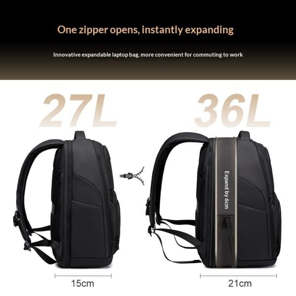 FENRUIEN Denim Business Laptop Backpack Large Capacity