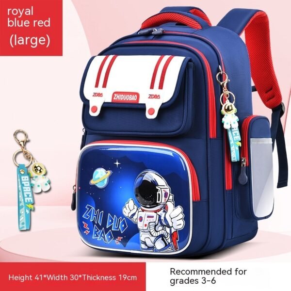 Astronaut Cartoon Kids School Backpack – Lightweight Spine Protection Bag for Boys & Girls (Large Capacity) 27 | PLANETKRON astronaut theme kids backpack large storage school bag