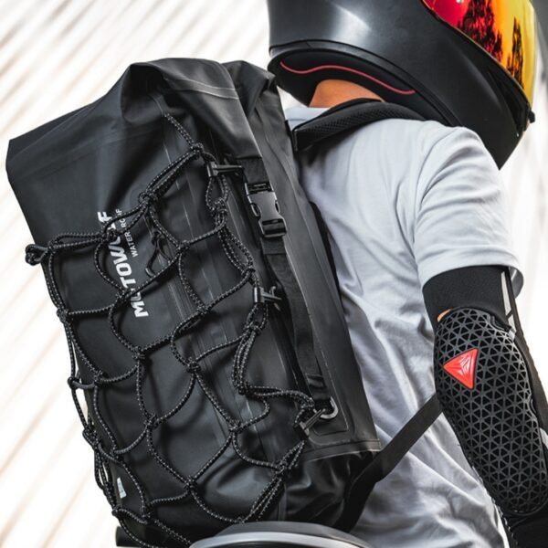 MOTOWOLF Waterproof Motorcycle Helmet Backpack – Multi-Purpose Large Capacity PVC Travel Shoulder Bag with Helmet Net Storage 23 | PLANETKRON MOTOWOLF Waterproof Motorcycle Helmet Backpack