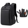fenruien laptop backpack large capacity waterproof black
