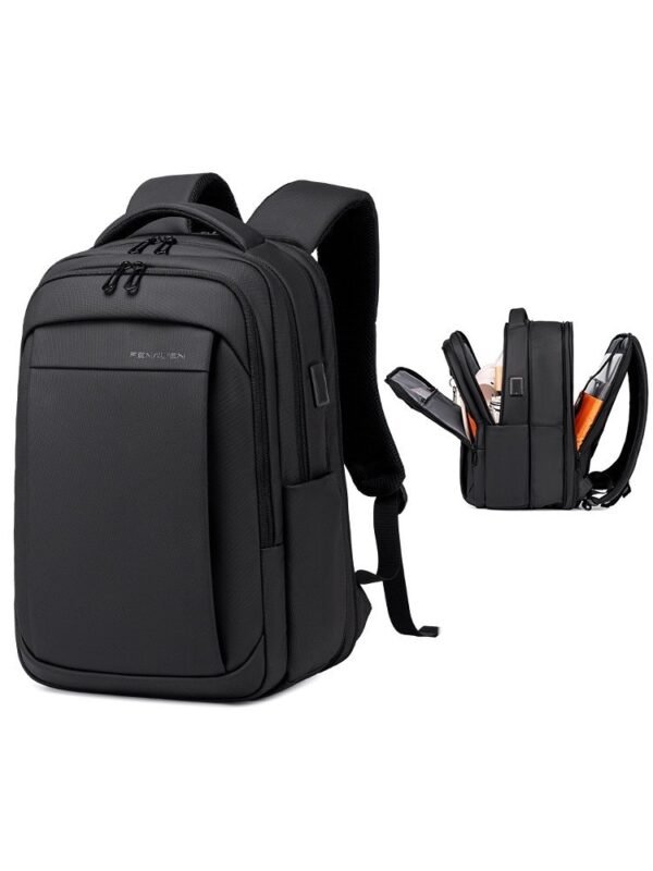 fenruien laptop backpack large capacity waterproof black