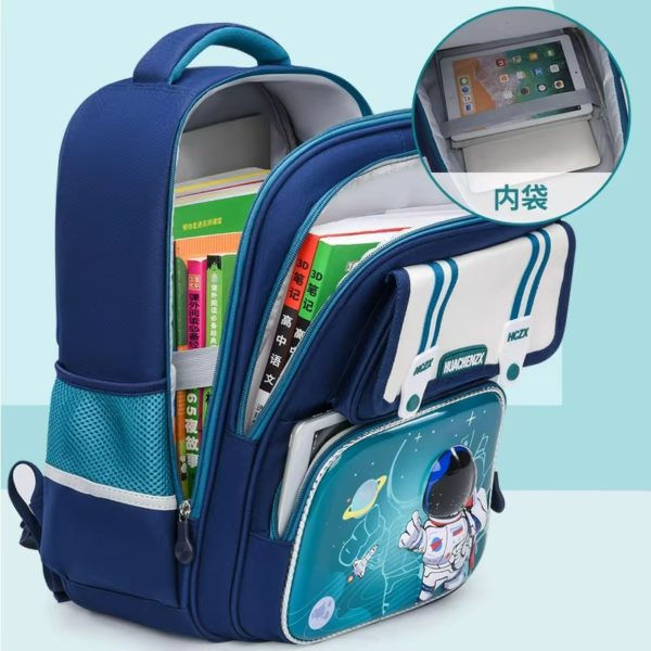Astronaut Cartoon Kids School Backpack – Lightweight Spine Protection Bag for Boys & Girls (Large Capacity) 22 | PLANETKRON astronaut cartoon kids school backpack lightweight spine protection