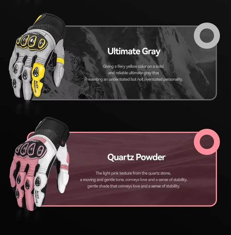 ALIEN MONSTER Waterproof Leather Motorcycle Gloves – Carbon Fiber Anti-Drop Riding Gloves XXL 20 ALIEN MONSTER Waterproof Leather Motorcycle Gloves