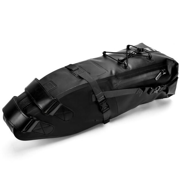NEWBOLER 13L waterproof bicycle saddle bag with large capacity storage. Ideal for long-distance cycling, MTB, road bikes & bikepacking travel. 39 | PLANETKRON NEWBOLER Waterproof 13L Bike Saddle Tail Bag