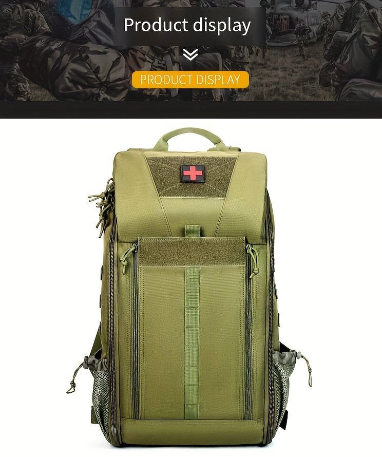Tactical Hiking Medical Backpack High Capacity