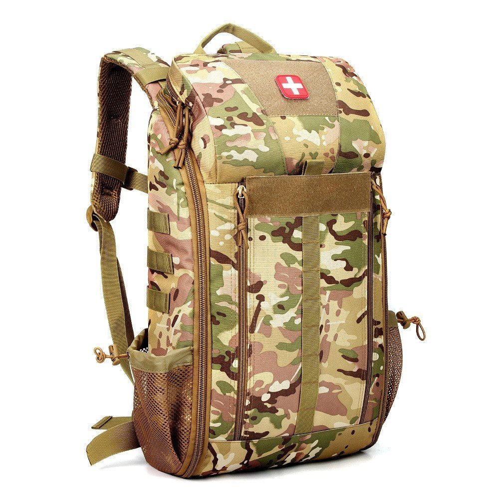 Tactical Hiking Outdoor Medical Backpack – High Capacity Camping Mountaineering Rucksack | Water-Resistant Assault Pack 10 Tactical Hiking Medical Backpack High Capacity