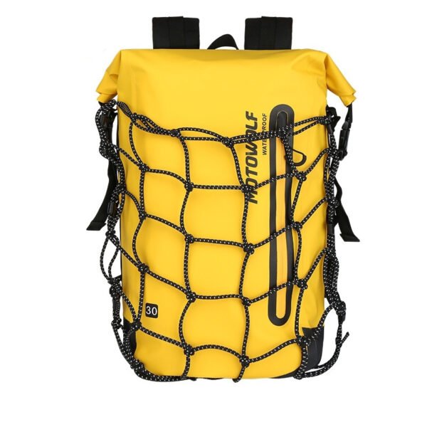 MOTOWOLF Waterproof Motorcycle Helmet Backpack – Multi-Purpose Large Capacity PVC Travel Shoulder Bag with Helmet Net Storage 30 | PLANETKRON MOTOWOLF Waterproof Motorcycle Helmet Backpack