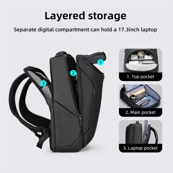 modern laptop backpack men business travel bag