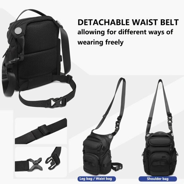 Tactical Cycling Leg Bag – Waterproof Motorcycle Waist & Crossbody Bag for Men (Lightweight Mobile Phone Pouch) 40 | PLANETKRON cycling leg bag for men mobile pouch waterproof design