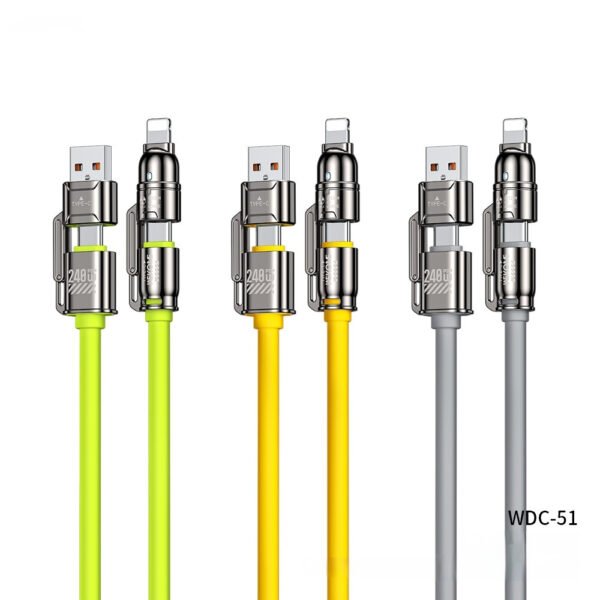 4-in-1 Fast Charging Cable – USB-A/Type-C to Lightning & Micro USB Multi Charging Cord (High Power Quick Charge) 31 | PLANETKRON super fast charge cable multi connector usb c lightning