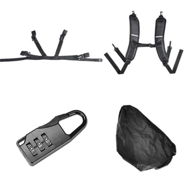 waterproof motorcycle bag rear seat luggage black bag