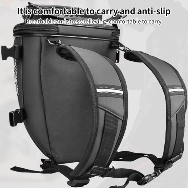 ghost racing rear seat bag black pu leather design