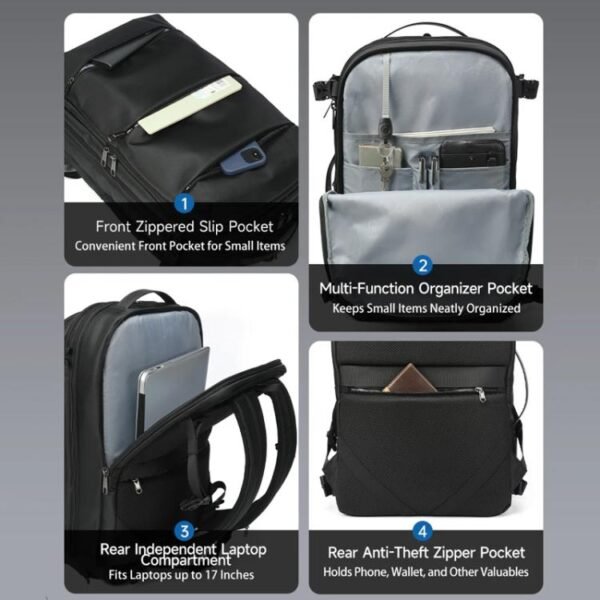 large capacity business backpack men waterproof laptop bag