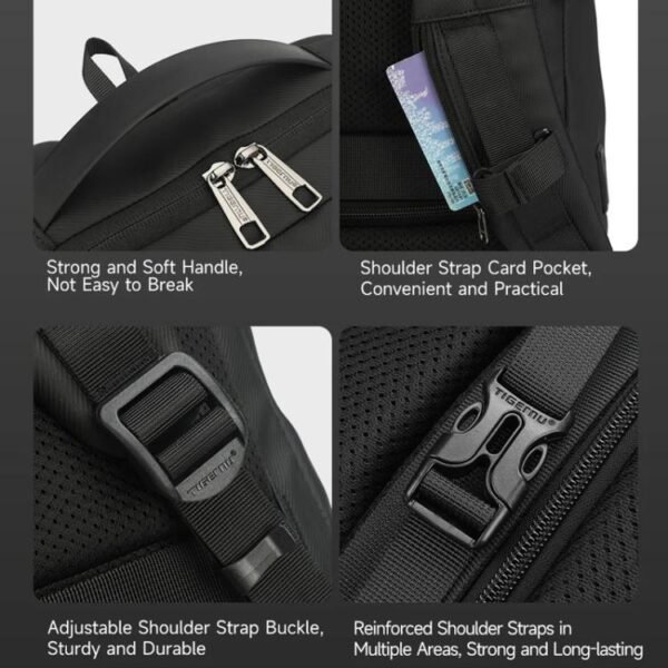 3 in 1 detachable laptop backpack waterproof business bag men