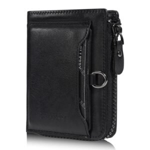 compact wallet for men vintage style leather card organizer