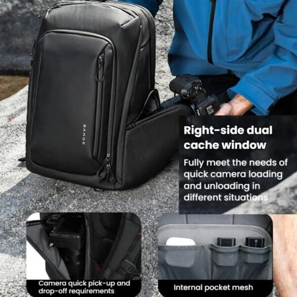 dslr camera backpack with quick access side opening